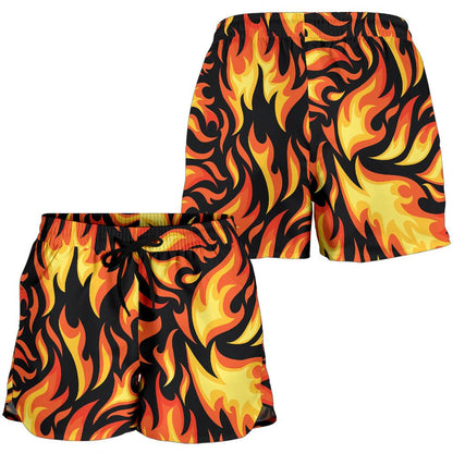 Flame Fire Design Pattern Women Shorts-JTAMIGO.COM