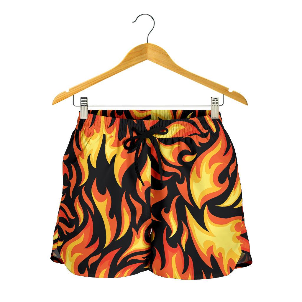 Flame Fire Design Pattern Women Shorts-JTAMIGO.COM