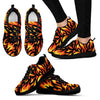 Flame Fire Design Pattern Women Sneakers Shoes