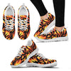 Flame Fire Design Pattern Women Sneakers Shoes