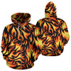 Flame Fire Design Pattern Zip Up Hoodie