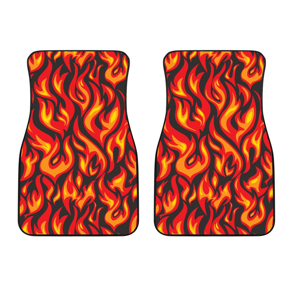 Flame Fire Print Pattern Car Floor Mats
