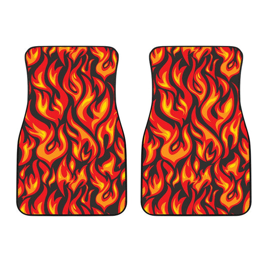 Flame Fire Print Pattern Car Floor Mats