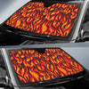 Flame Fire Print Pattern Car Sun Shade For Windshield