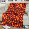 Flame Fire Print Pattern Fleece Blanket