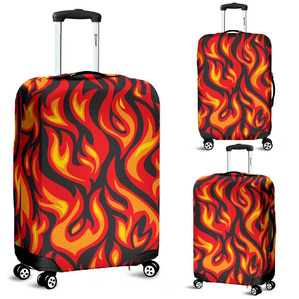 Flame Fire Print Pattern Luggage Cover Protector