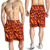 Flame Fire Print Pattern Mens Shorts-JTAMIGO.COM