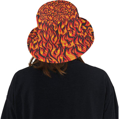 Flame Fire Print Pattern Unisex Bucket Hat