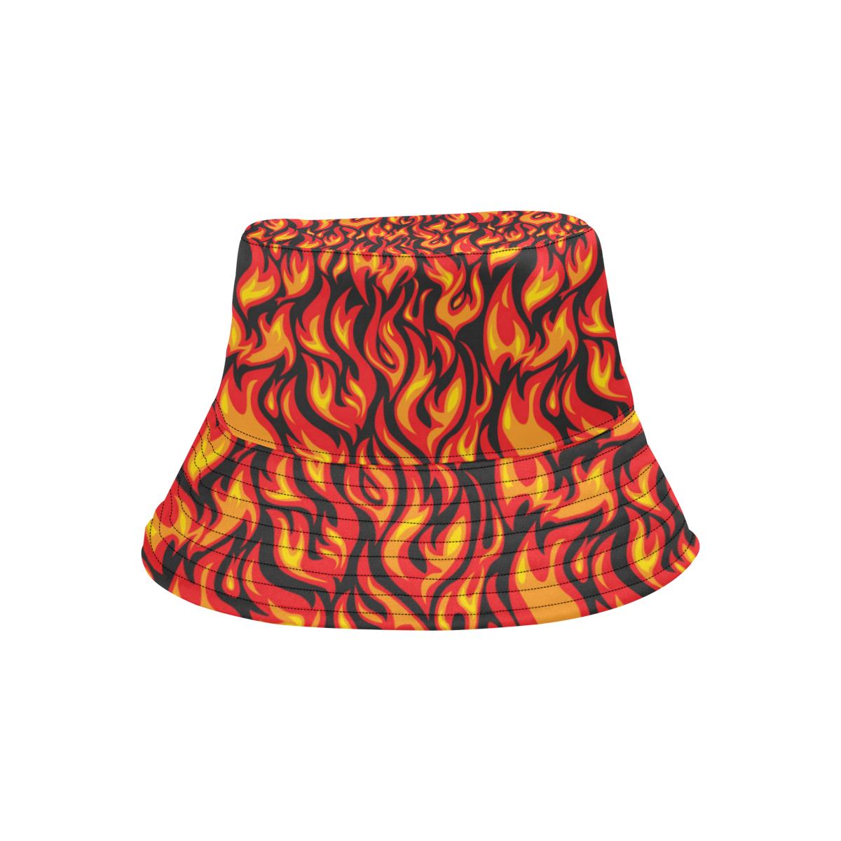 Flame Fire Print Pattern Unisex Bucket Hat