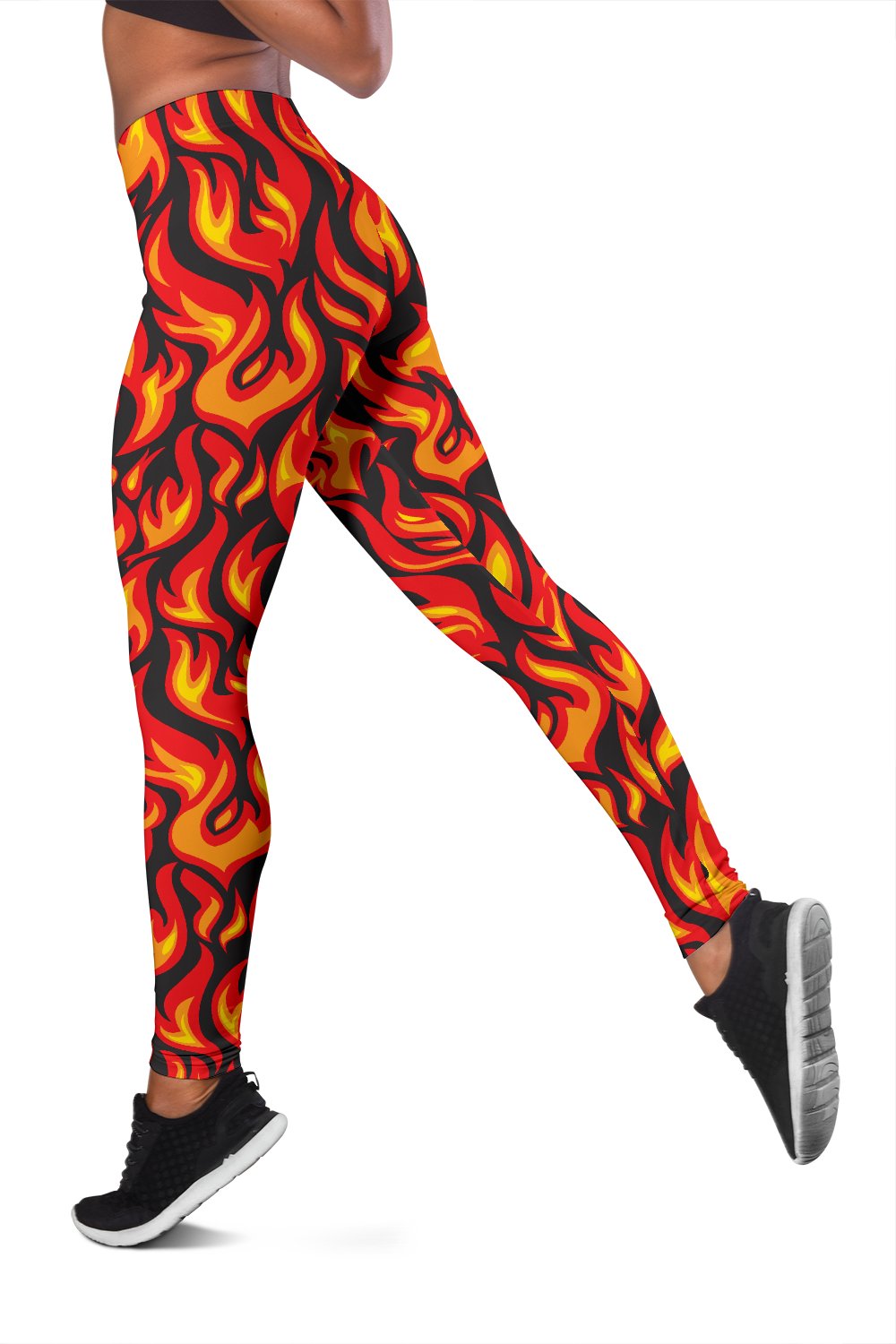Flame Fire Print Pattern Women Leggings