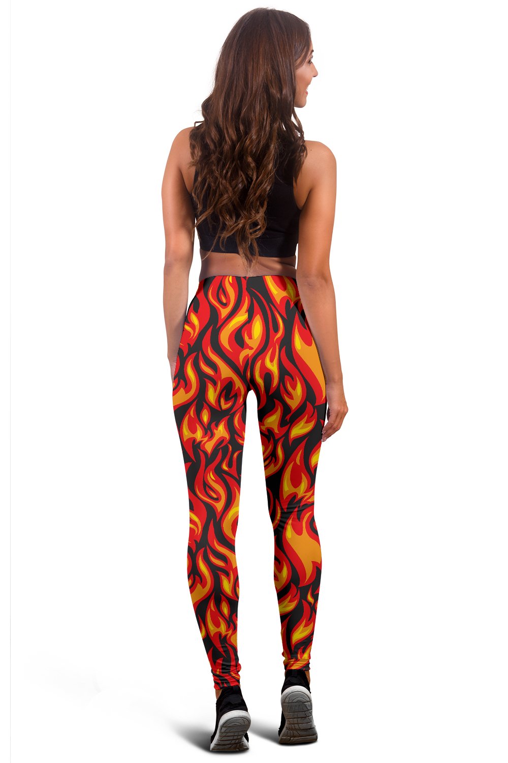 Flame Fire Print Pattern Women Leggings