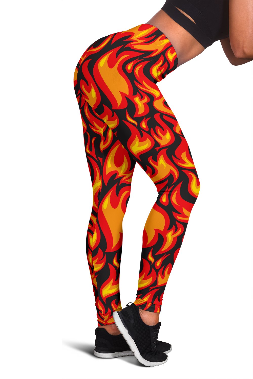 Flame Fire Print Pattern Women Leggings