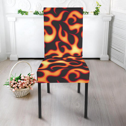 Flame Fire Themed Print Dinning Chair Slipper-JTAMIGO.COM