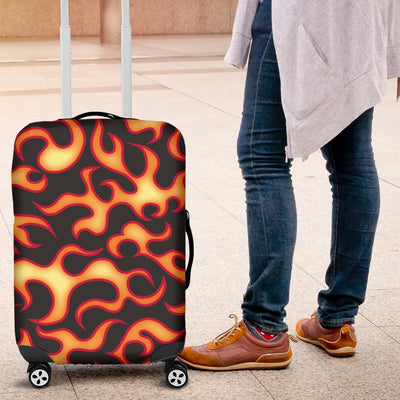 Flame Fire Themed Print Luggage Cover Protector