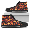 Flame Fire Themed Print Women High Top Shoes