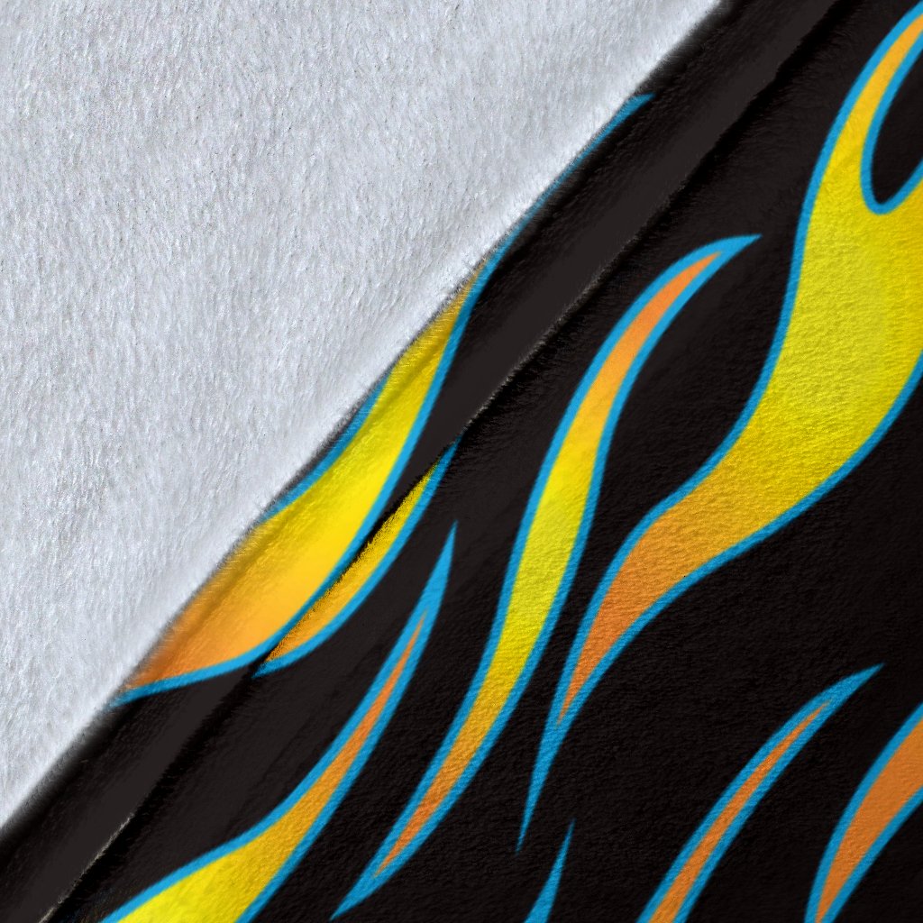 Flame Fire Yellow Pattern Fleece Blanket