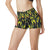 Flame Fire Yellow Pattern High Waisted Spandex Shorts-JTAMIGO.COM