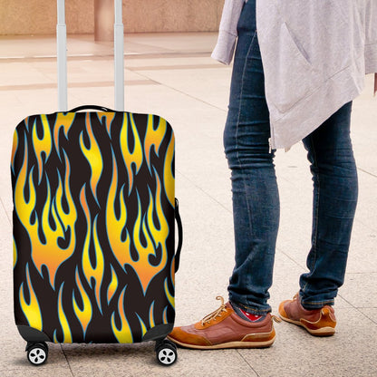 Flame Fire Yellow Pattern Luggage Cover Protector