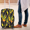 Flame Fire Yellow Pattern Luggage Cover Protector