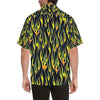 Flame Fire Yellow Pattern Men Aloha Hawaiian Shirt