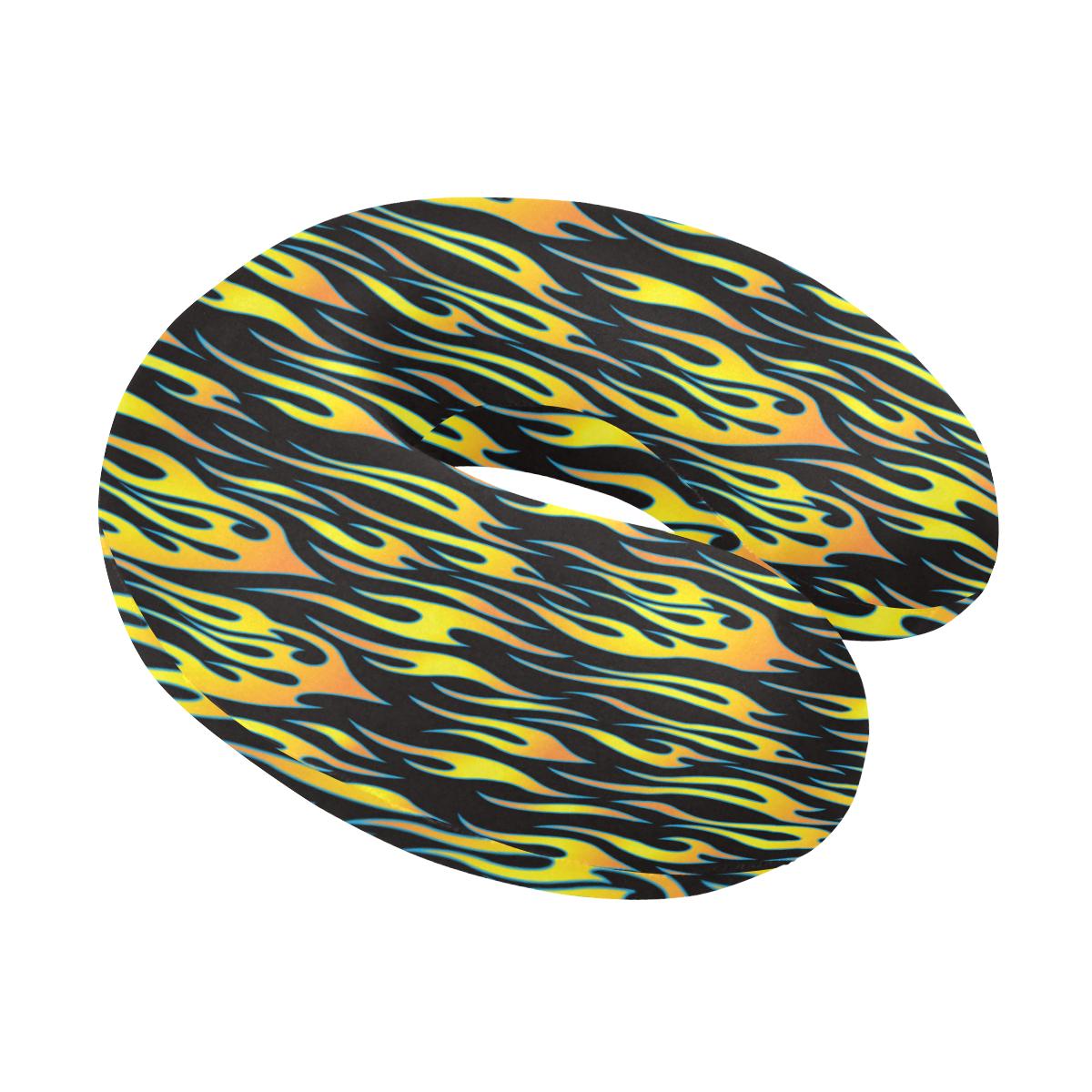 Flame Fire Yellow Pattern U-Shaped Travel Neck Pillow-JTAMIGO.COM