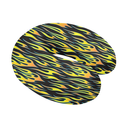 Flame Fire Yellow Pattern U-Shaped Travel Neck Pillow-JTAMIGO.COM