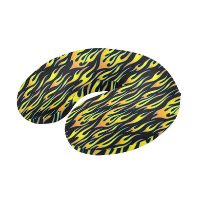 Flame Fire Yellow Pattern U-Shaped Travel Neck Pillow-JTAMIGO.COM