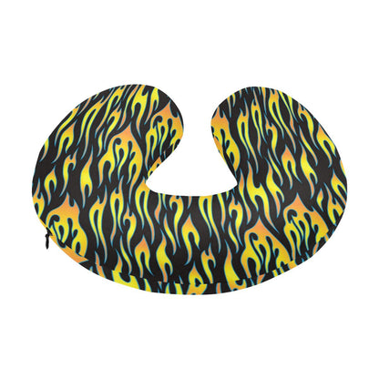 Flame Fire Yellow Pattern U-Shaped Travel Neck Pillow-JTAMIGO.COM