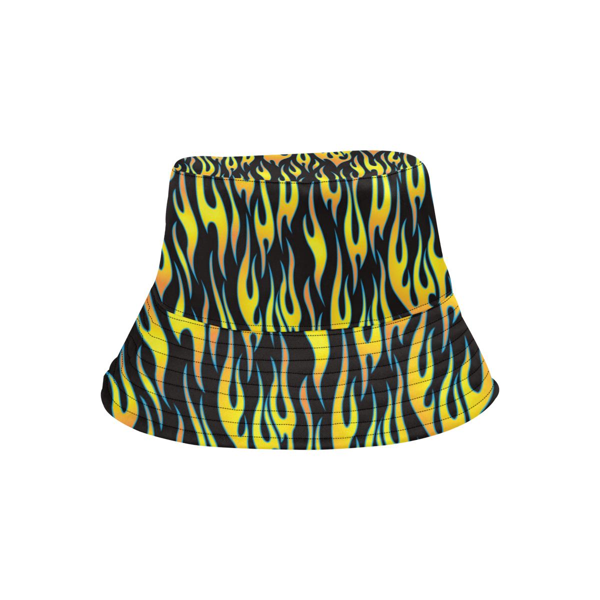 Flame Fire Yellow Pattern Unisex Bucket Hat