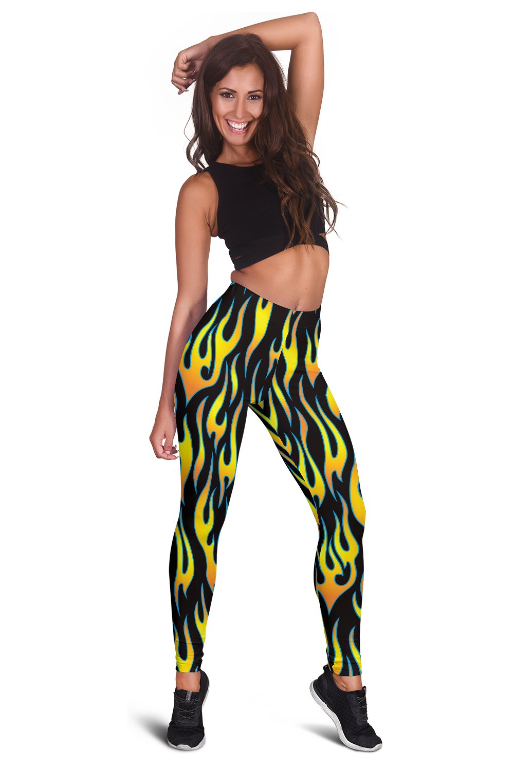 Flame Fire Yellow Pattern Women Leggings