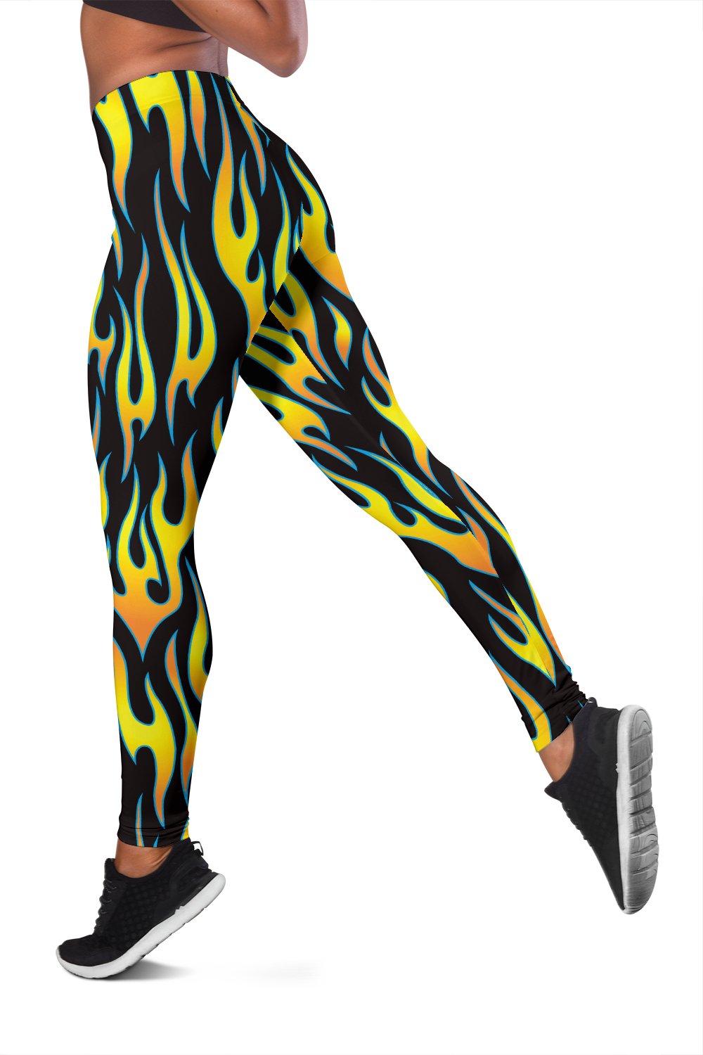 Flame Fire Yellow Pattern Women Leggings