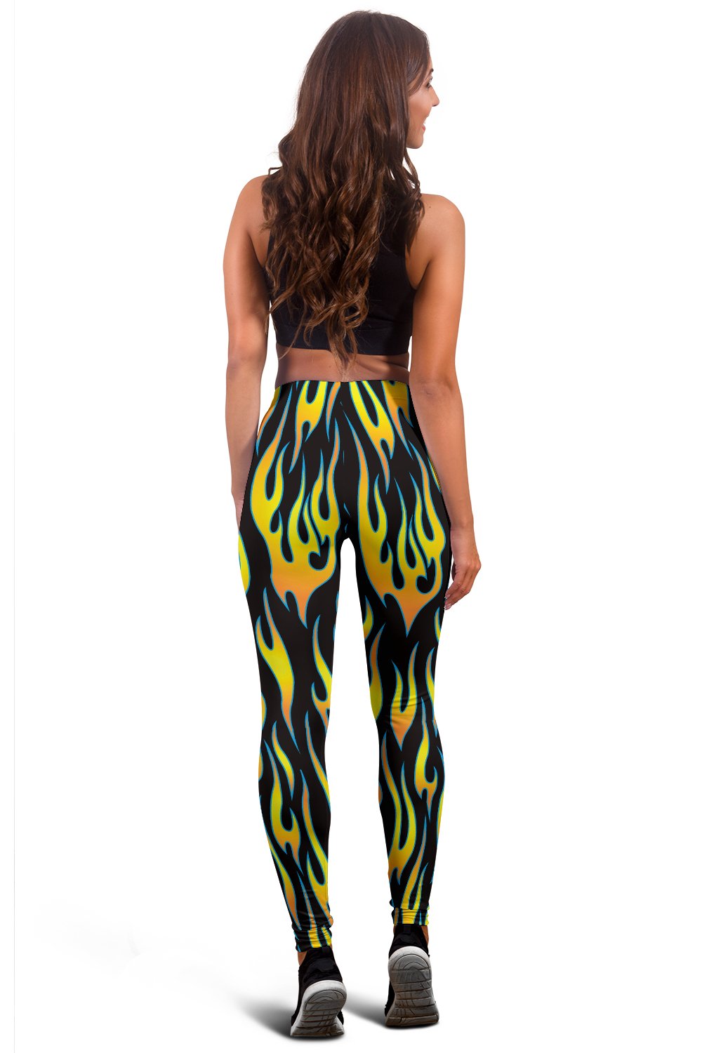 Flame Fire Yellow Pattern Women Leggings