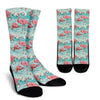 Flamingo Background Themed Print Crew Socks