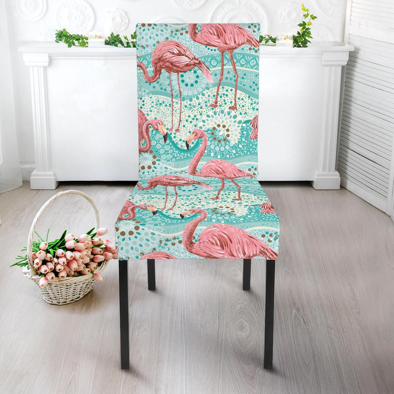 Flamingo Background Themed Print Dinning Chair Slipper-JTAMIGO.COM