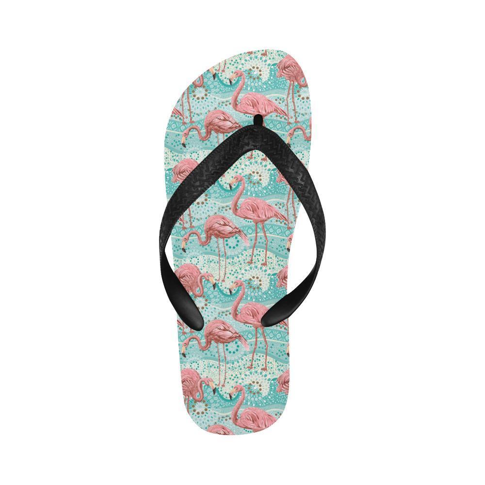 Flamingo Background Themed Print Flip Flops-JTAMIGO.COM