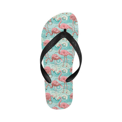 Flamingo Background Themed Print Flip Flops-JTAMIGO.COM
