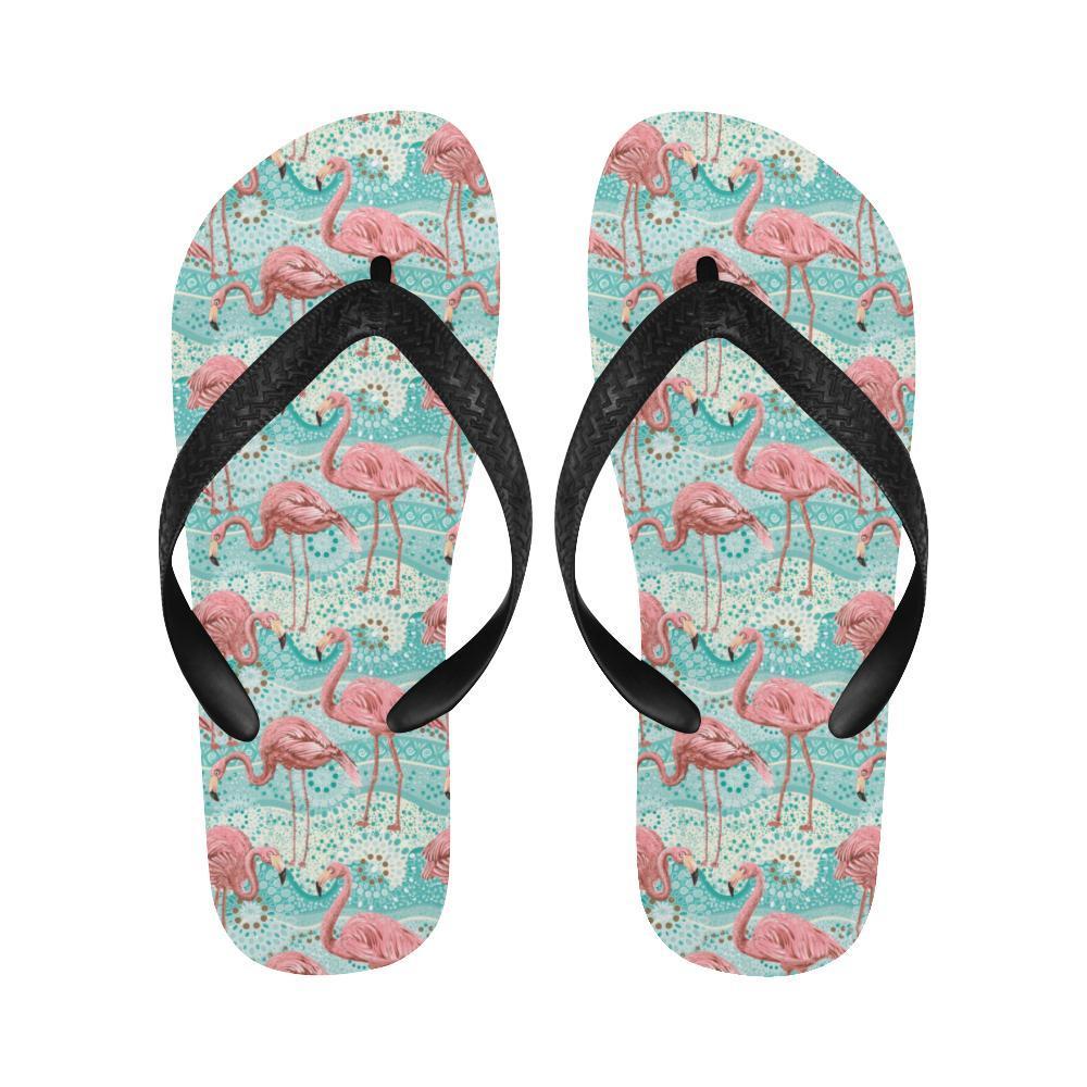 Flamingo Background Themed Print Flip Flops-JTAMIGO.COM