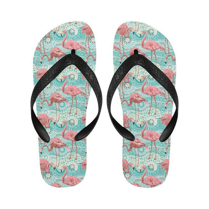 Flamingo Background Themed Print Flip Flops-JTAMIGO.COM