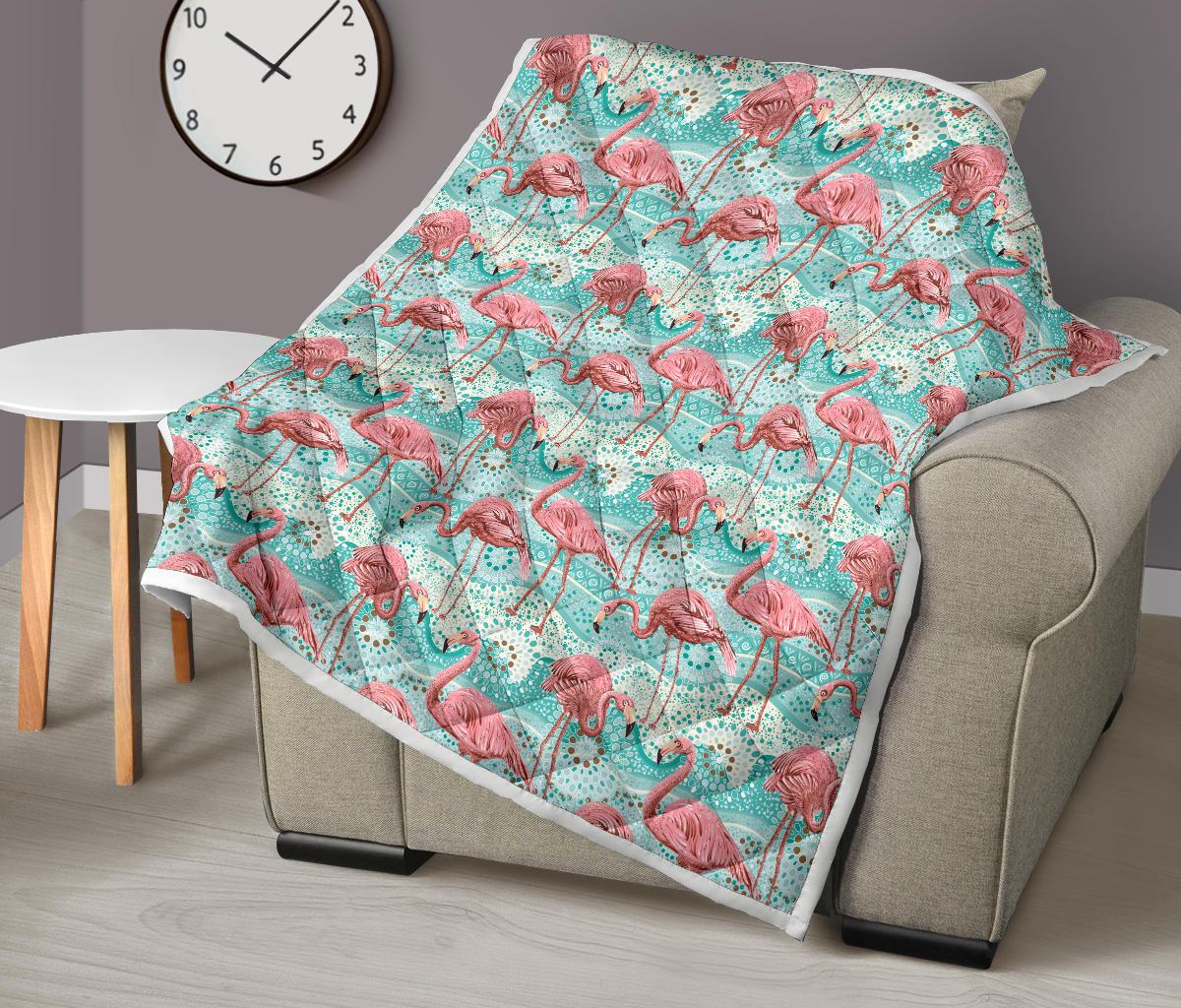 Flamingo Background Themed Print Premium Quilt-JTAMIGO.COM