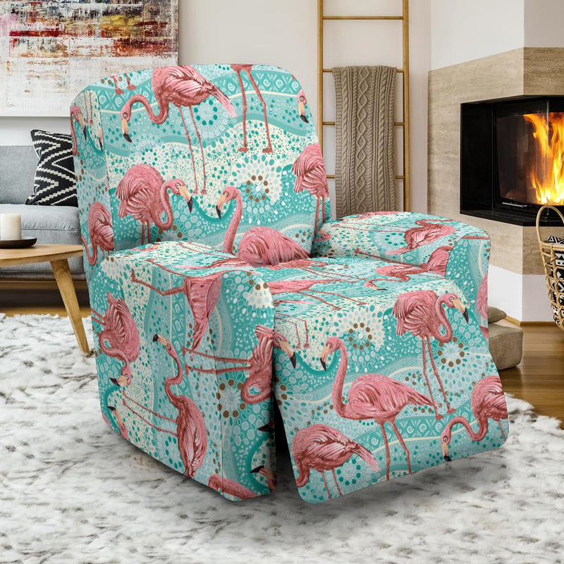 Flamingo Background Themed Print Recliner Slipcover-JTAMIGO.COM