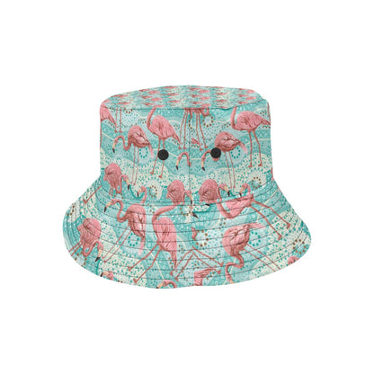 Flamingo Background Themed Print Unisex Bucket Hat