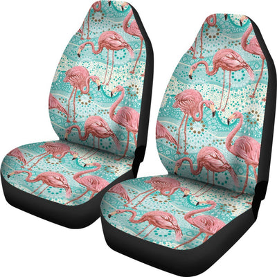 Flamingo Background Themed Print Universal Fit Car Seat Covers