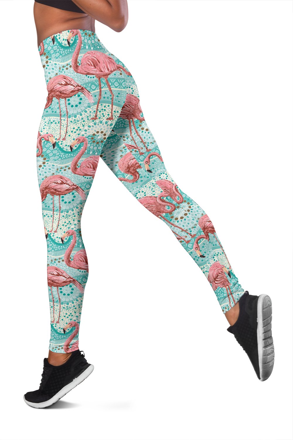 Flamingo Background Themed Print Women Leggings
