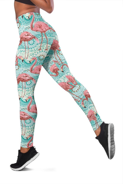Flamingo Background Themed Print Women Leggings