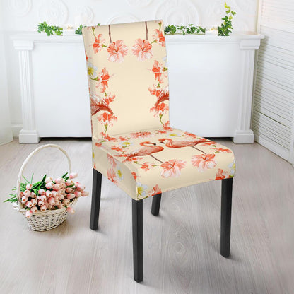 Flamingo Hibiscus Print Pattern Dinning Chair Slipper-JTAMIGO.COM