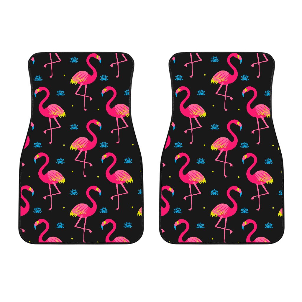 Flamingo Pink Neon Print Pattern Car Floor Mats