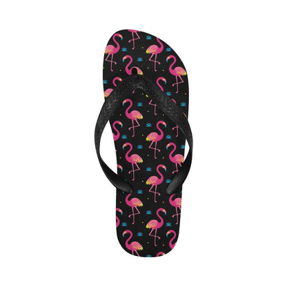 Flamingo Pink Neon Print Pattern Flip Flops-JTAMIGO.COM