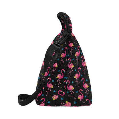 Flamingo Pink Neon Print Pattern Neoprene Lunch Bag (Model 1669)(Large)-JTAMIGO.COM