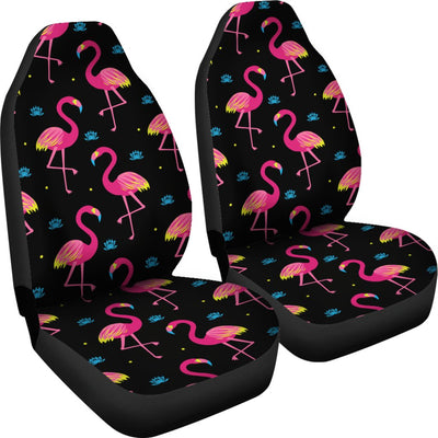 Flamingo Pink Neon Print Pattern Universal Fit Car Seat Covers