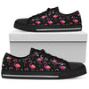 Flamingo Pink Neon Print Pattern Women Low Top Shoes